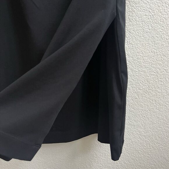 Soft Surroundings Wear Anywhere Faux Wrap Dress Womens Sz Tall Large TL Black - Picture 6 of 7